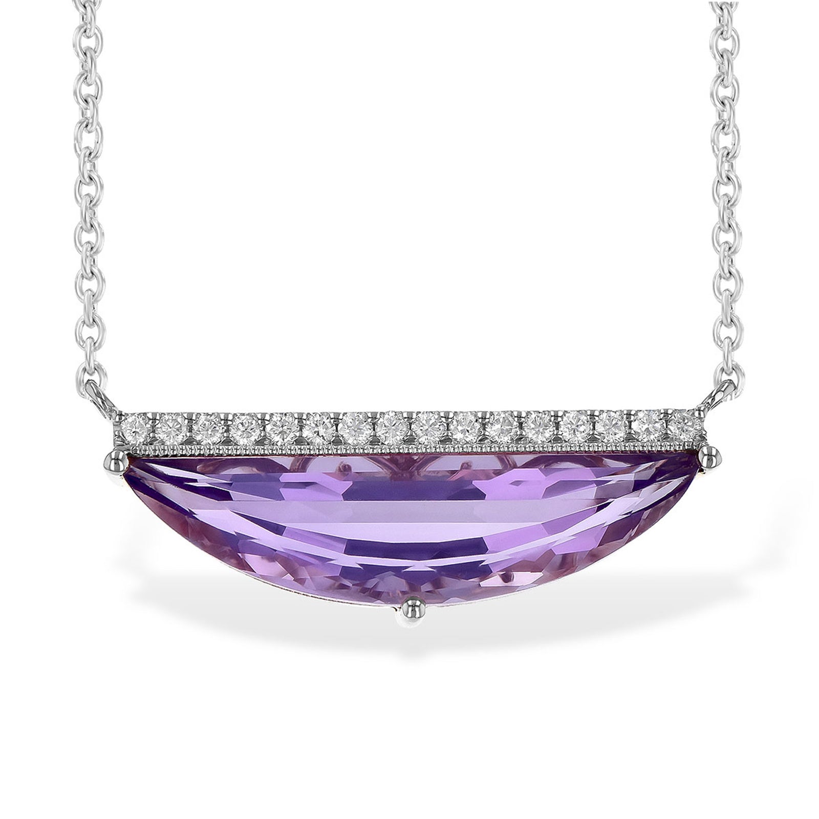 Amethyst Half Moon Necklace - Talisman Collection Fine Jewelers