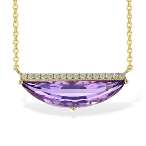 Amethyst Half Moon Necklace - Talisman Collection Fine Jewelers