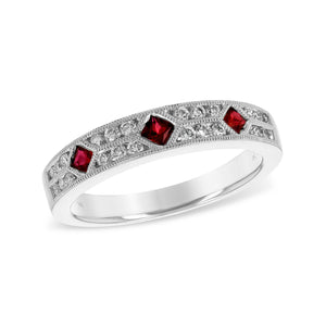 Ruby and Diamond Victoria Stack Band - Talisman Collection Fine Jewelers