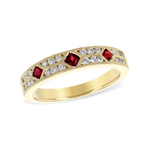 Ruby and Diamond Victoria Stack Band - Talisman Collection Fine Jewelers