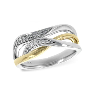 Diamond Two-Tone Gold Overlay Ring - Talisman Collection Fine Jewelers