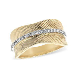 Diamond Concave Textured Band - Talisman Collection Fine Jewelers