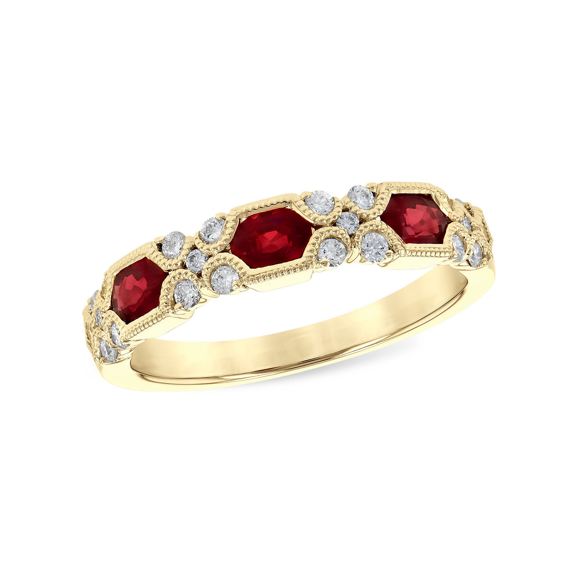 Ruby and Diamond Anniversary Stack Band - Talisman Collection Fine Jewelers