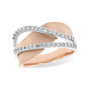 Diamond Matte Bypass Ring - Talisman Collection Fine Jewelers
