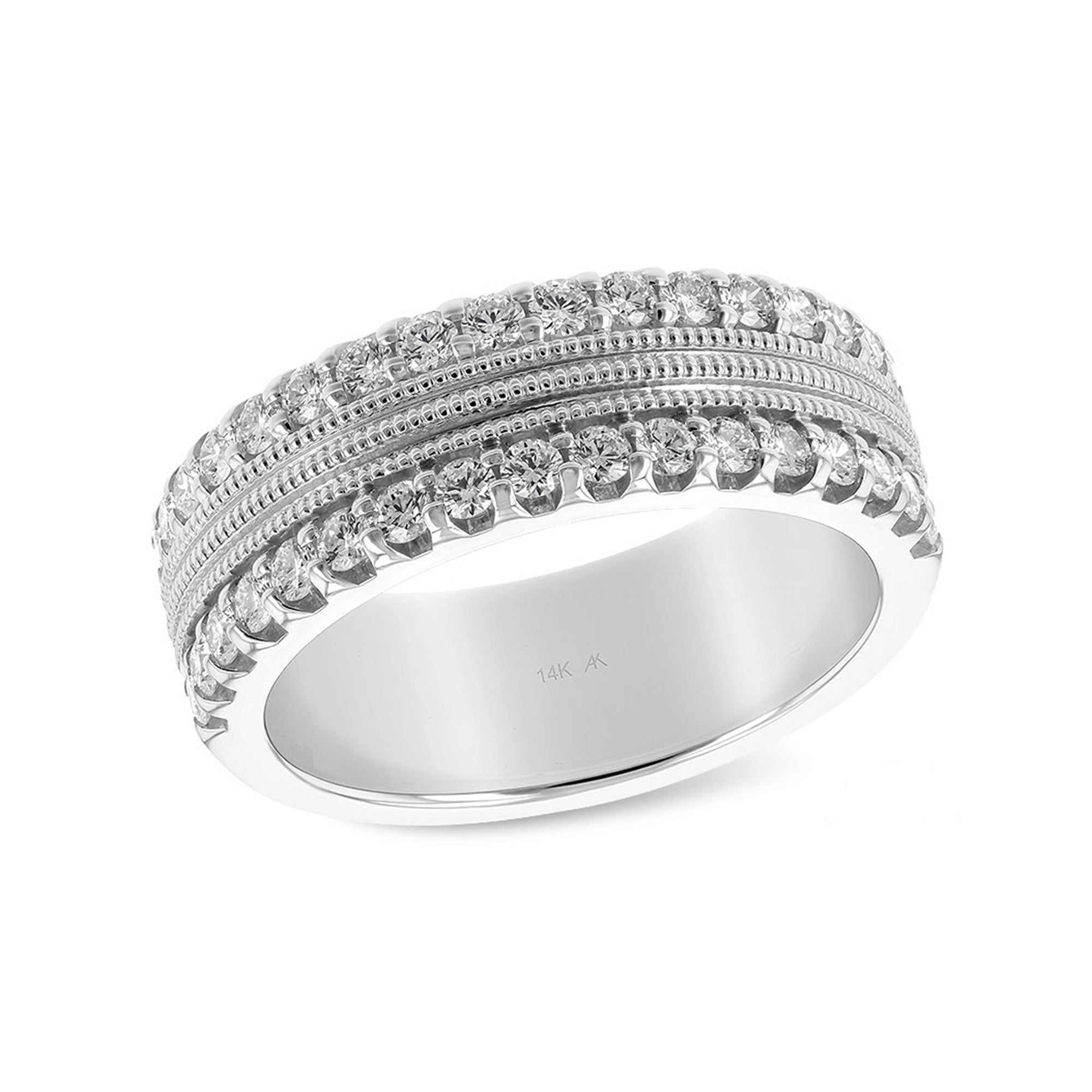 Diamond Bevel Milgrain Band - Talisman Collection Fine Jewelers