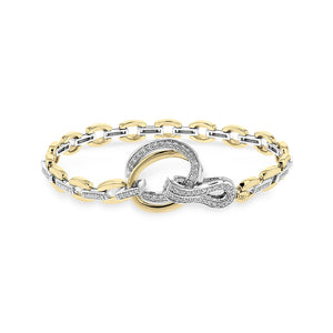 Diamond Two-Tone Gold Link Bracelet - Talisman Collection Fine Jewelers