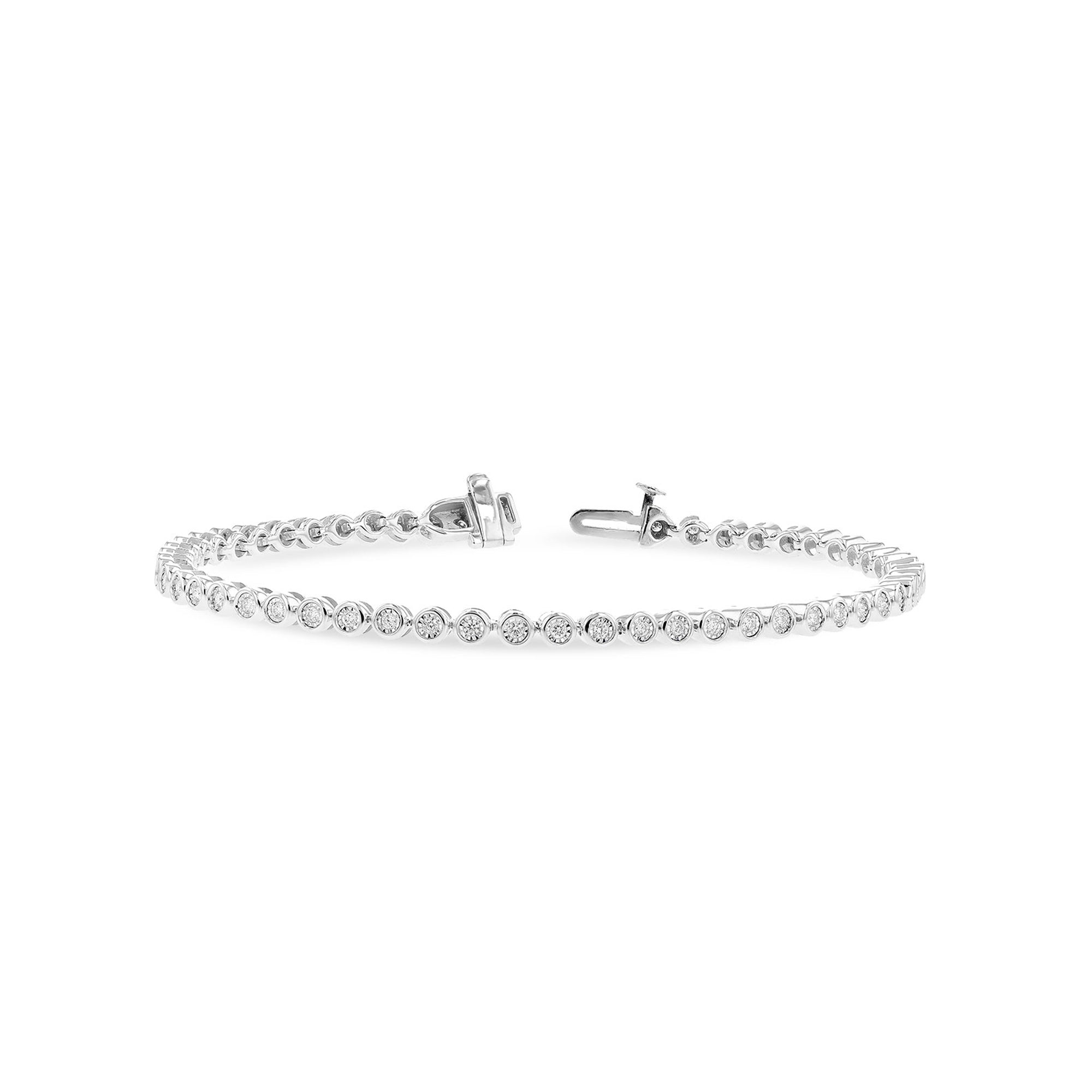 Diamond Bezel-Set Line Bracelet, 1.00 Carats - Talisman Collection Fine Jewelers