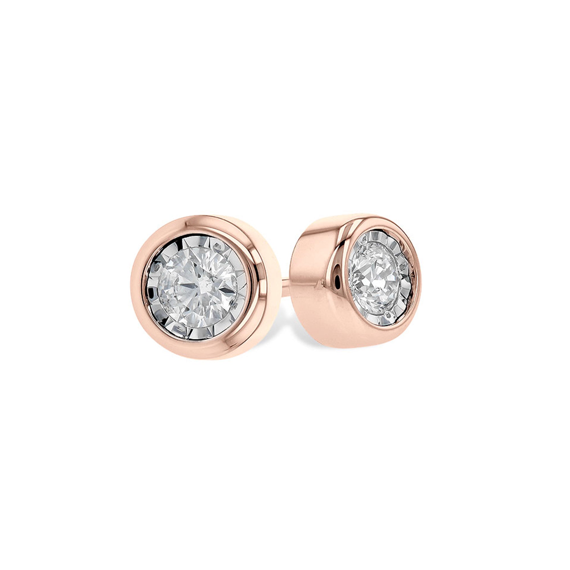 Diamond Bezel-Set Stud Earrings - Talisman Collection Fine Jewelers