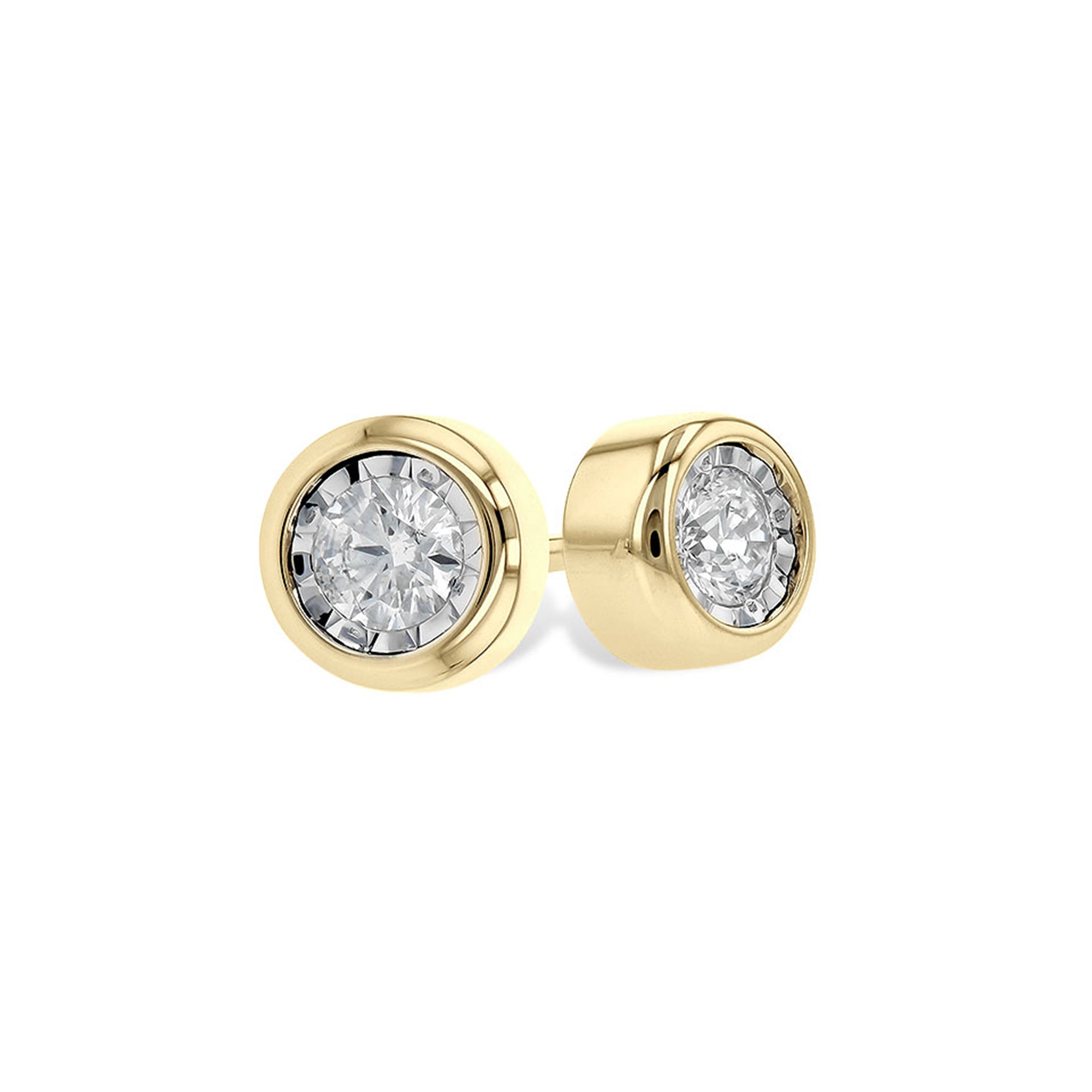 Diamond Bezel-Set Stud Earrings - Talisman Collection Fine Jewelers