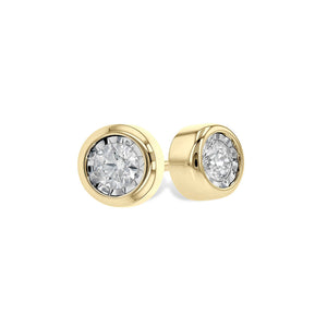 Diamond Bezel-Set Stud Earrings - Talisman Collection Fine Jewelers