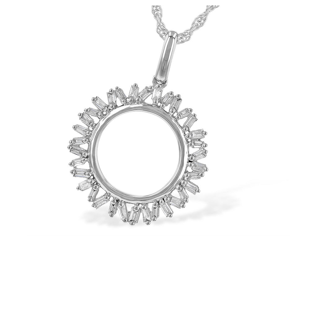 Diamond Baguette Sol Necklace - Talisman Collection Fine Jewelers