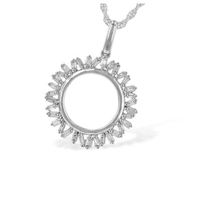 Diamond Baguette Sol Necklace - Talisman Collection Fine Jewelers