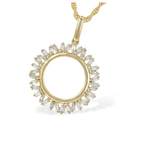 Diamond Baguette Sol Necklace - Talisman Collection Fine Jewelers