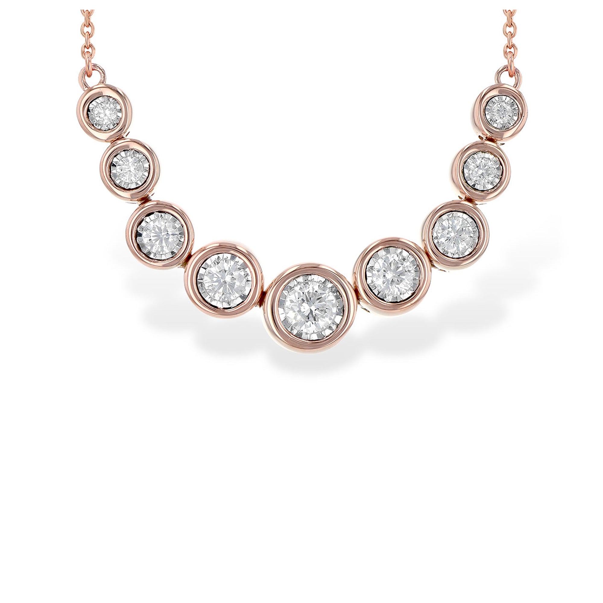 Bezel-Set Diamond Smile Necklace - Talisman Collection Fine Jewelers