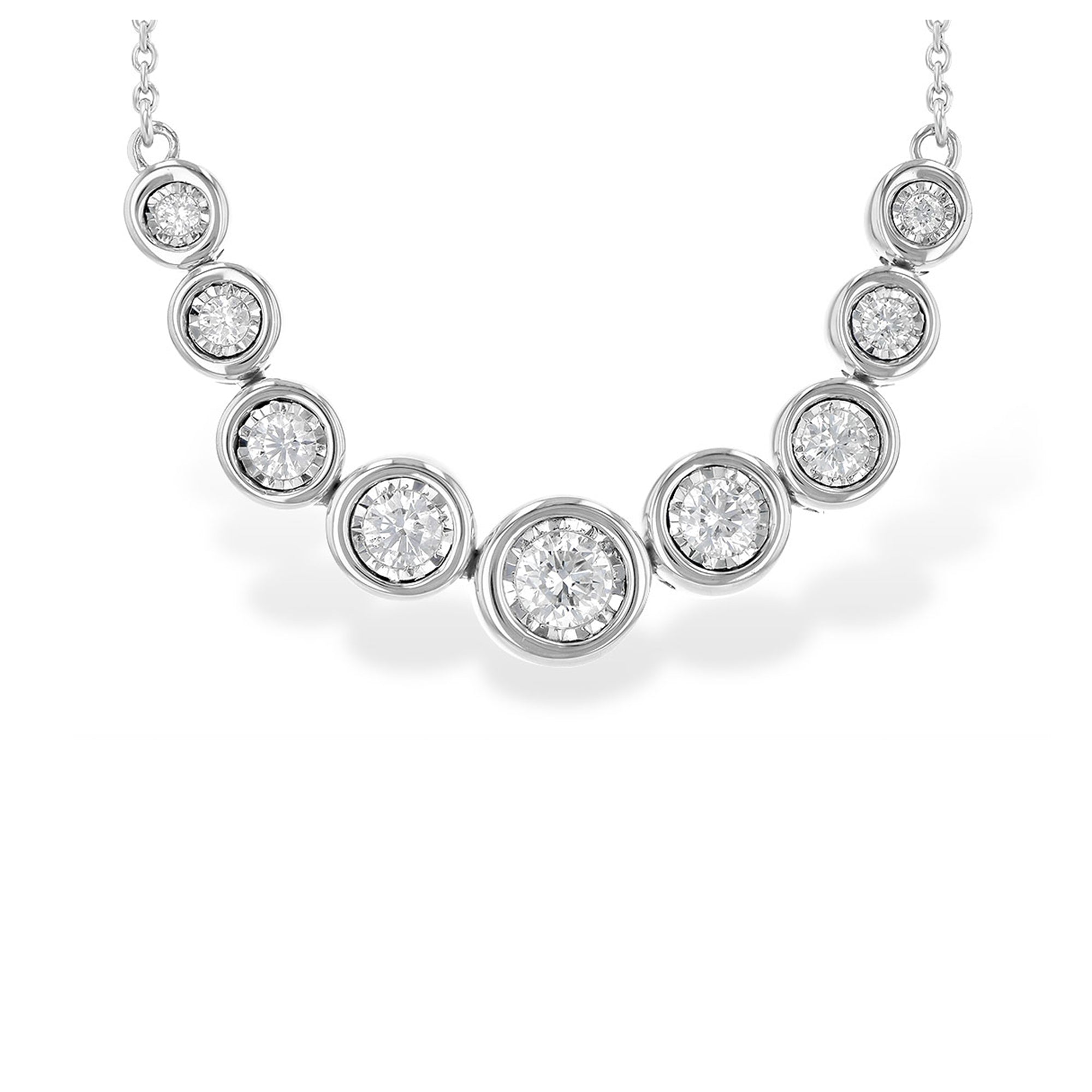 Bezel-Set Diamond Smile Necklace - Talisman Collection Fine Jewelers