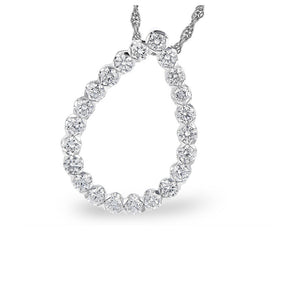 Diamond Open Pear Shape Drop Necklace - Talisman Collection Fine Jewelers