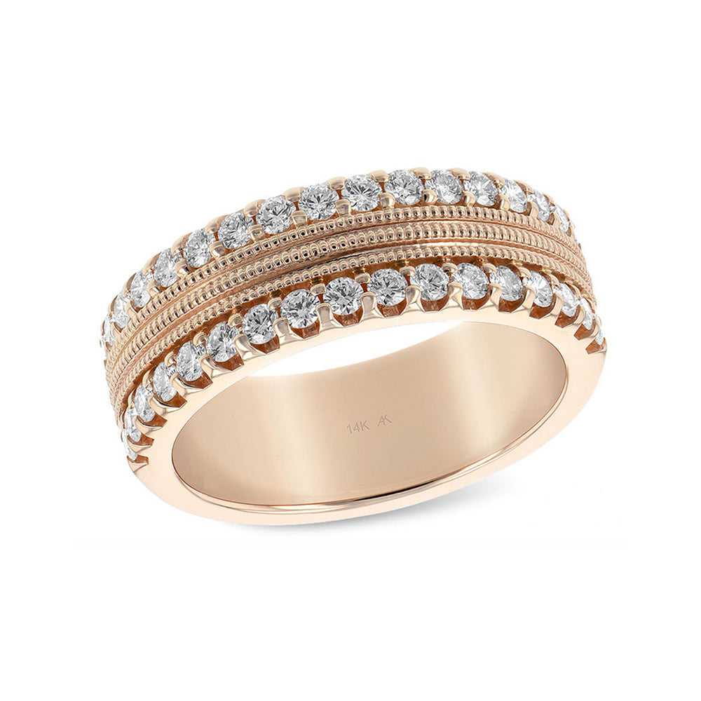 Diamond Textured Stack Ring - Talisman Collection Fine Jewelers