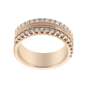 Diamond Textured Stack Ring - Talisman Collection Fine Jewelers