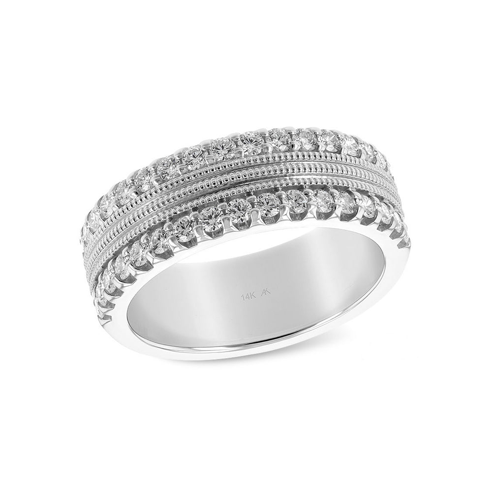 Diamond Textured Stack Ring - Talisman Collection Fine Jewelers