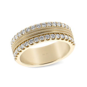 Diamond Textured Stack Ring - Talisman Collection Fine Jewelers