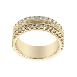 Diamond Textured Stack Ring - Talisman Collection Fine Jewelers