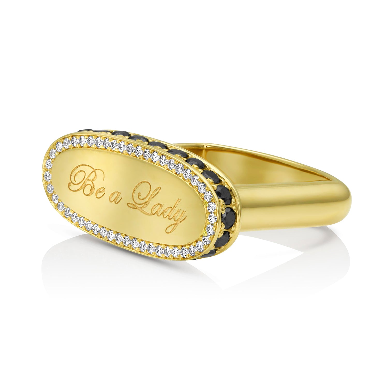 Be a Lady Diamond Signet Ring by DRU. - Talisman Collection Fine Jewelers