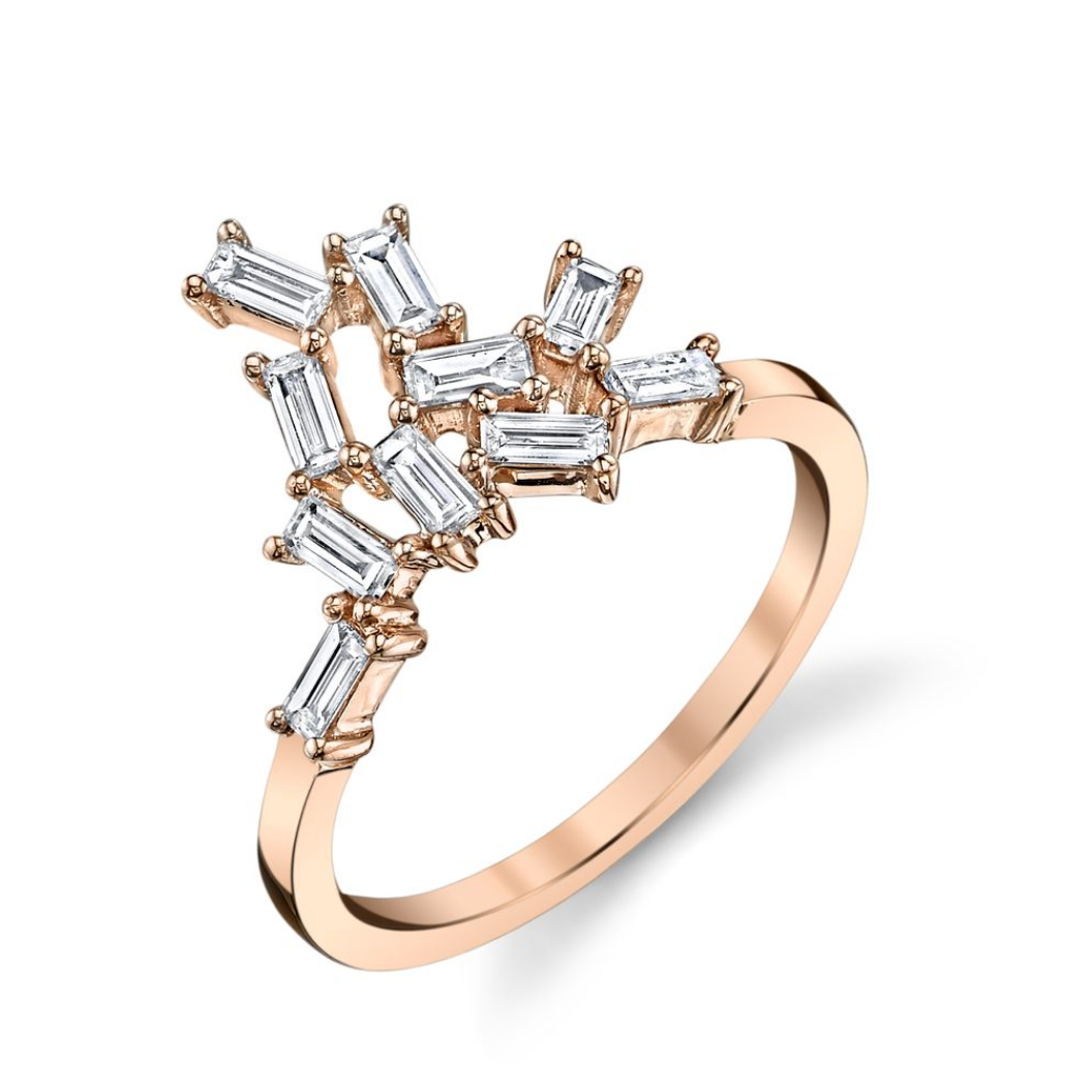 Diamond Baguette "Knuckle Cluster" Ring by Borgioni - Talisman Collection Fine Jewelers