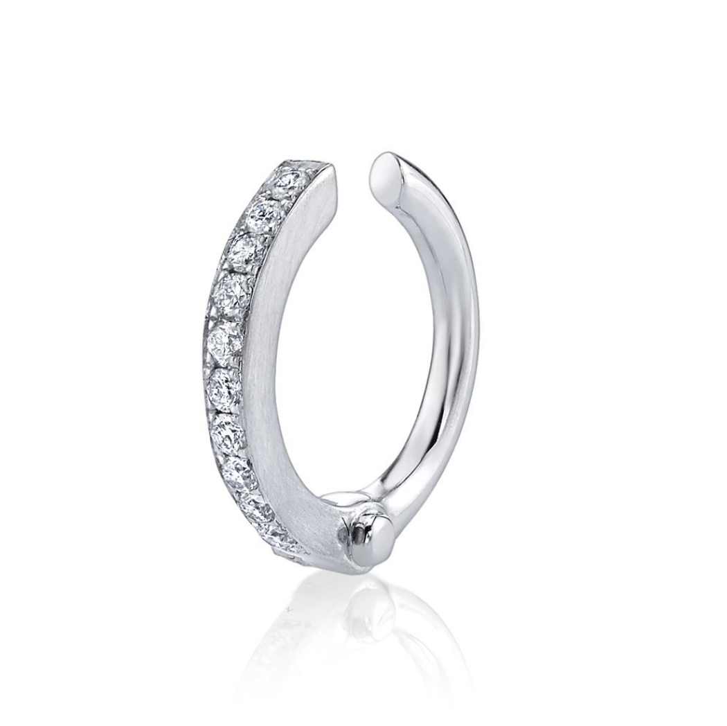Pave Diamond Handcuff Ear Cuff by Borgioni - Talisman Collection Fine Jewelers
