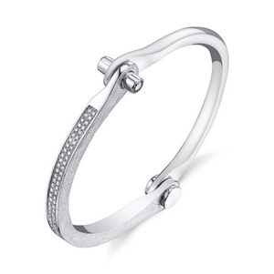 Pave Diamond Handcuff Bangle by Borgioni - Talisman Collection Fine Jewelers