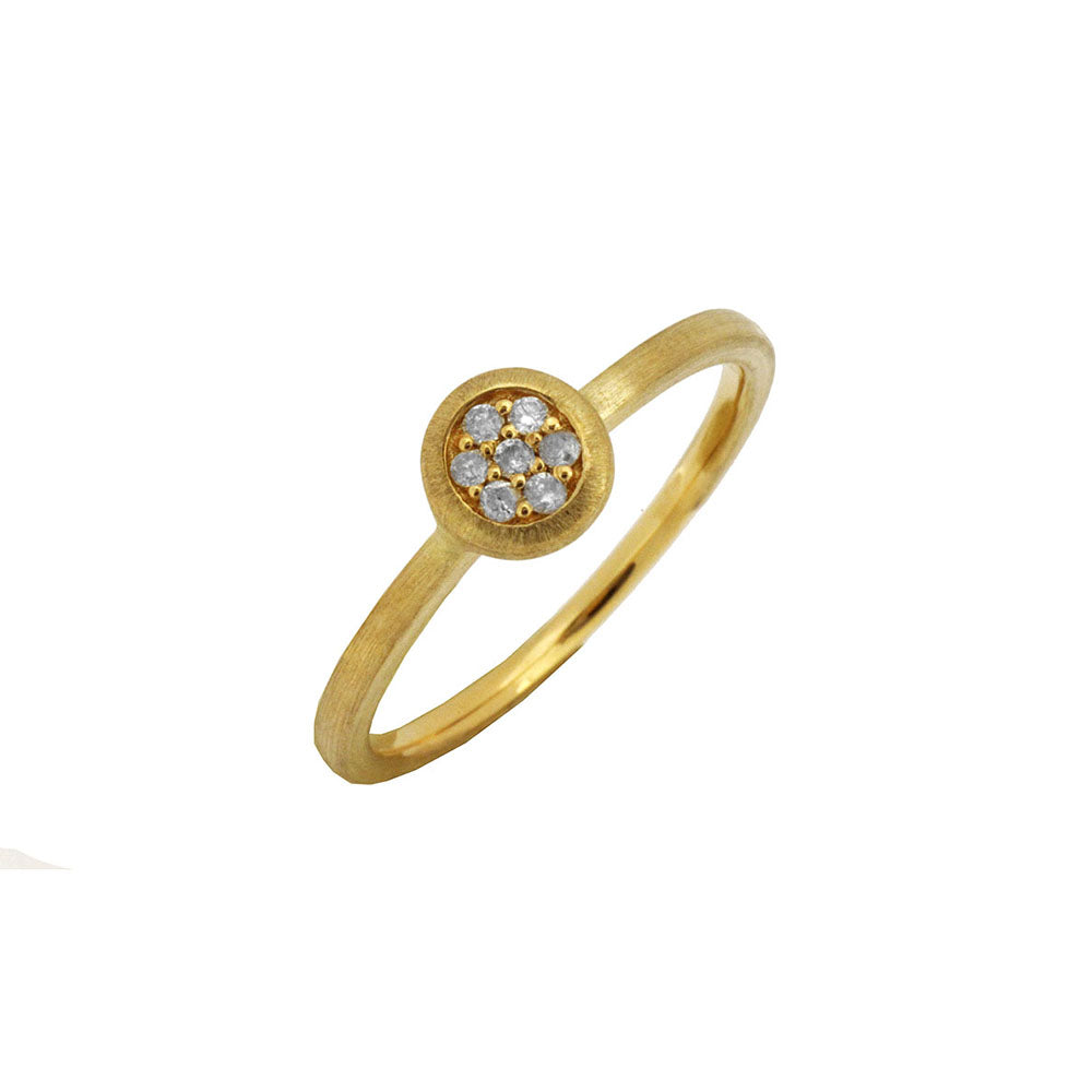 Diamond Pod Ring in 14k Yellow Gold