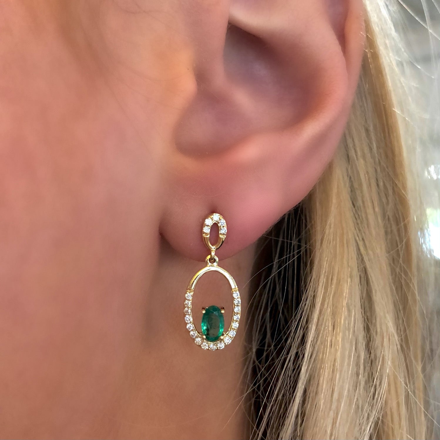 Emerald and Diamond Florence Earrings - Talisman Collection Fine Jewelers