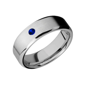 Cobalt Chrome Single Stone Men's Band - Talisman Collection Fine Jewelers