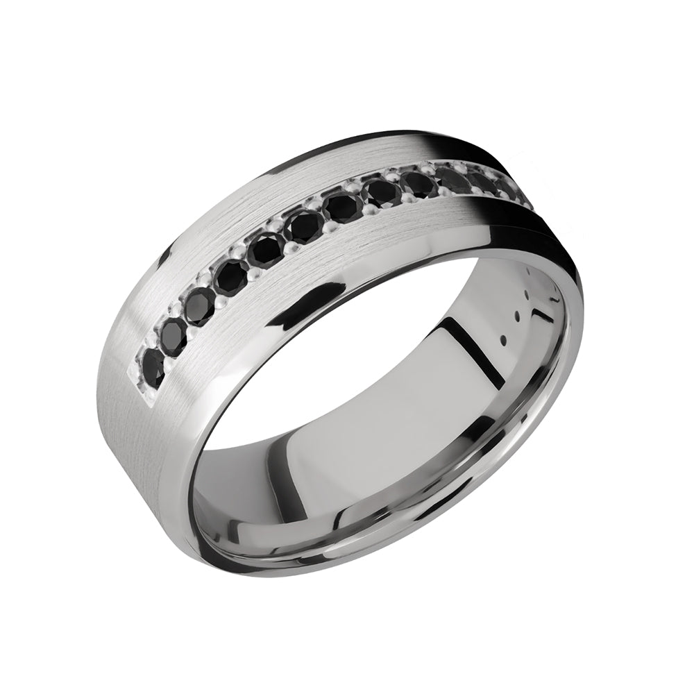 Black Diamond Half Eternity Men's Band - Talisman Collection Fine Jewelers