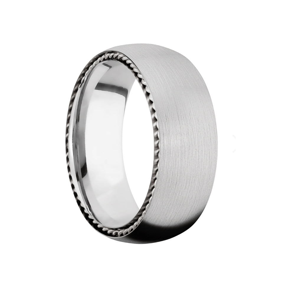 Cobalt Chrome and Gold Side Rope Men's Band - Talisman Collection Fine Jewelers