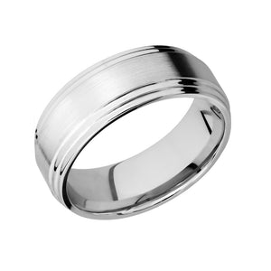 Flat Double Stepped Edge Men's Band - Talisman Collection Fine Jewelers