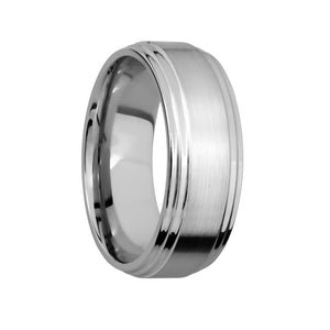 Flat Double Stepped Edge Men's Band - Talisman Collection Fine Jewelers