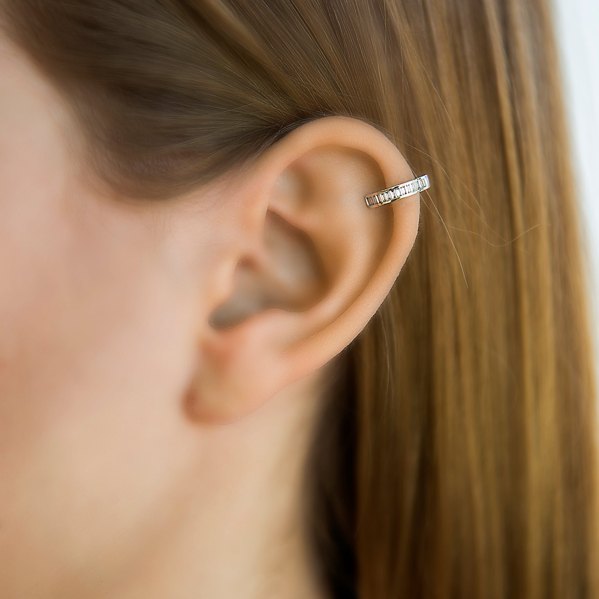 Diamond Baguette Ear Cuff by Borgioni - Talisman Collection Fine Jewelers