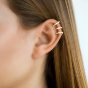 Pave Diamond Triple Ear Cuff by Borgioni - Talisman Collection Fine Jewelers