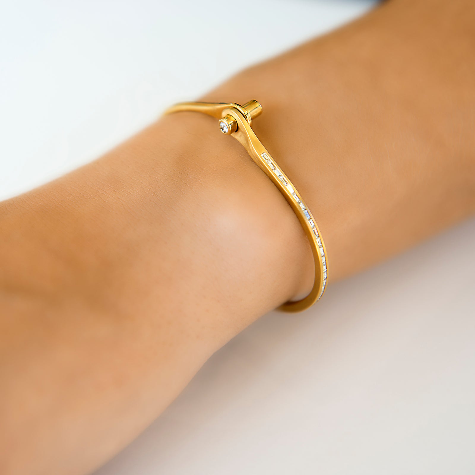 Diamond Baguette Handcuff by Borgioni - Talisman Collection Fine Jewelers