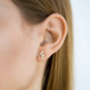 Diamond Baguette Stud Earrings by Borgioni - Talisman Collection Fine Jewelers