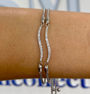 Diamond Curved Bar Bracelet