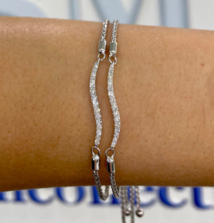 Diamond Curved Bar Bracelet