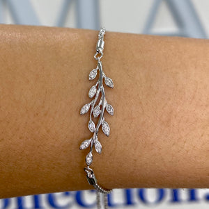 Diamond Leaf Bolo Bracelet