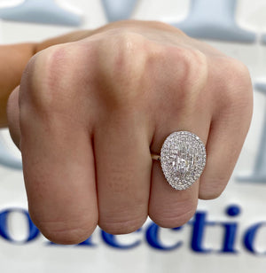 Diamond Mixed Shape Pavé Ring in 14k White Gold