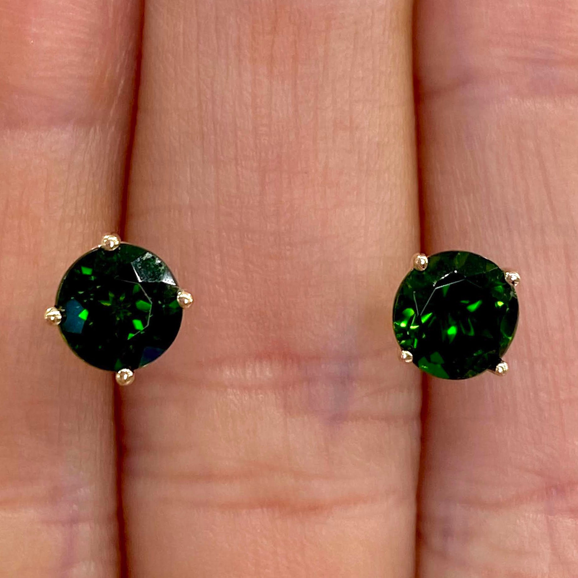 Russian clearance diopside earrings