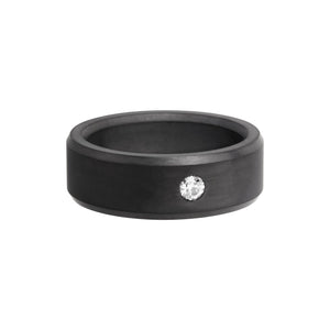 Matte Ares Band with White Diamond Inset - Talisman Collection Fine Jewelers