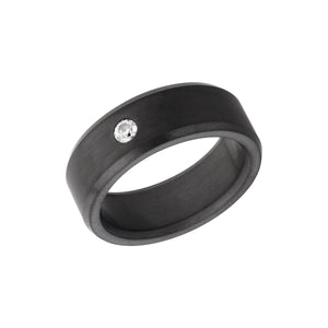 Matte Ares Band with White Diamond Inset - Talisman Collection Fine Jewelers