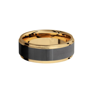Ares 18k Yellow Gold Band with Elysium Black Diamond Inlay - Talisman Collection Fine Jewelers