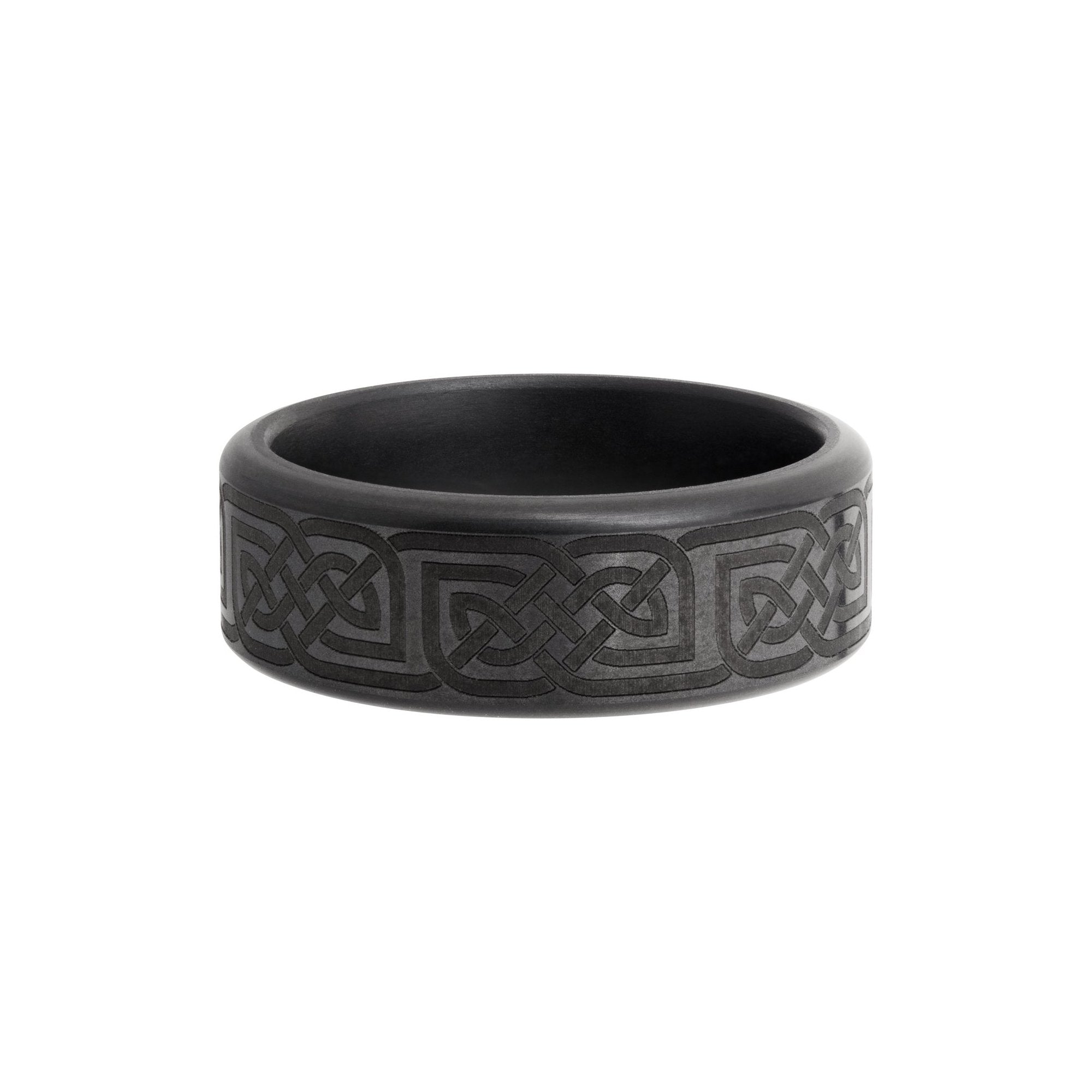 Kratos Black Diamond Laser Etched Band - Talisman Collection Fine Jewelers