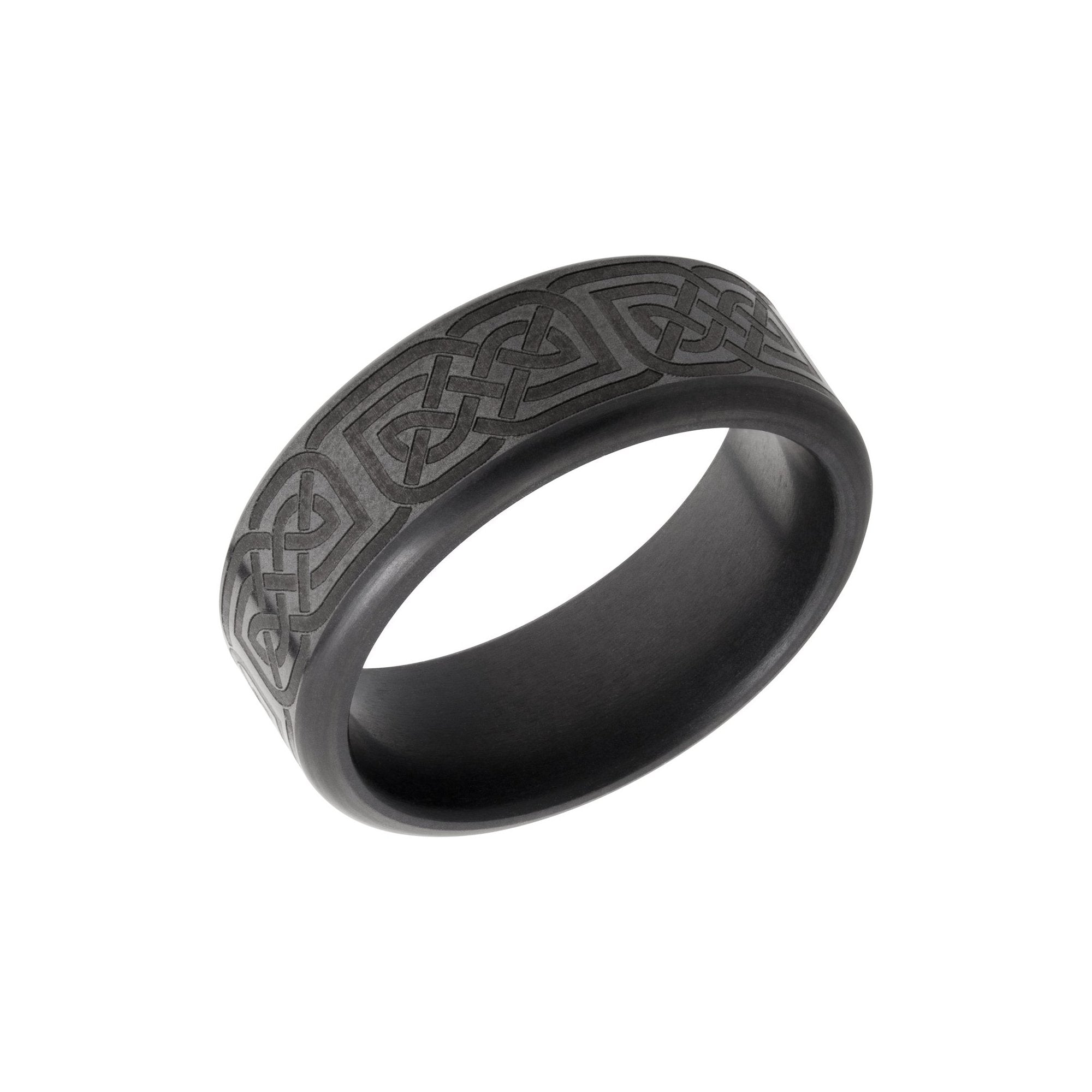 Kratos Black Diamond Laser Etched Band - Talisman Collection Fine Jewelers